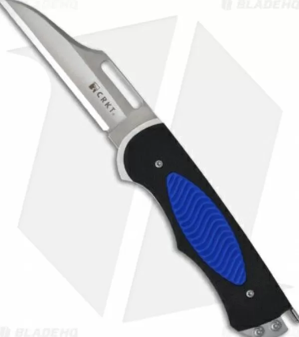 Cheap Cheap Crkt Edgie 2 Self Sharpening Lockback Knife Blue (3.25 Satin) 6444B Pocket Knives