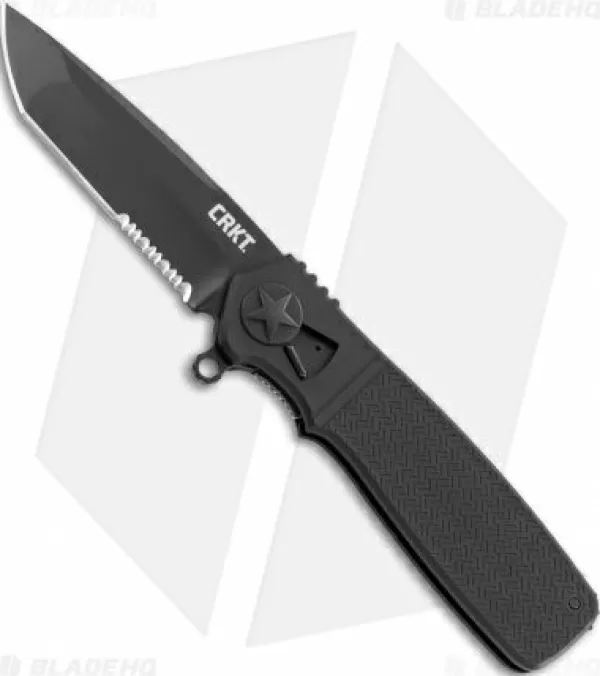Hot Cheap Crkt Homefront Tactical Tanto Field Strip Knife Black (3.5 Black Serr) K260Kks Pocket Knives