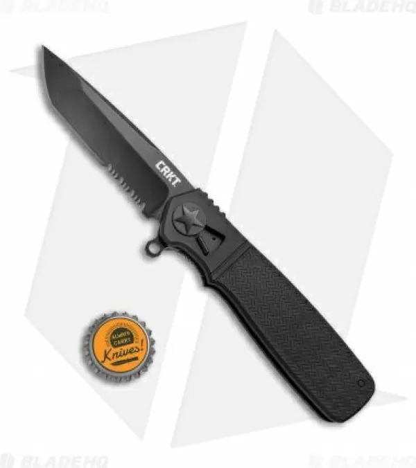 Hot Cheap Crkt Homefront Tactical Tanto Field Strip Knife Black (3.5 Black Serr) K260Kks Pocket Knives