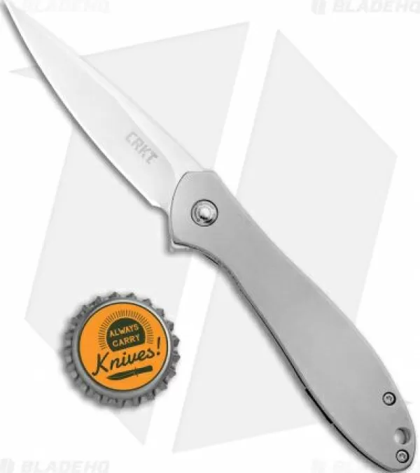 Flash Sale Cheap Crkt Ken Onion Large Eros Stainless Steel Frame Lock Knife (2.84 Satin) K456Xxp Pocket Knives