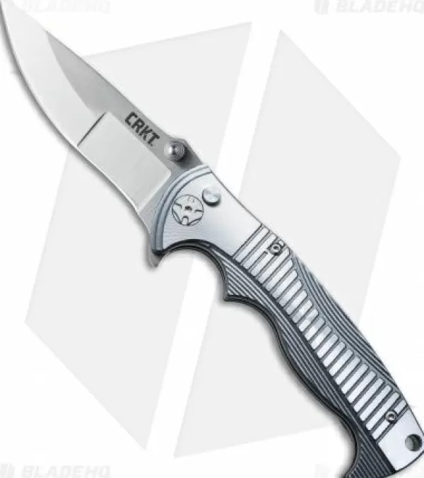 Best Sale Cheap Crkt Tighe Rade Button Lock Knife (3.375 Satin) 5290 Pocket Knives