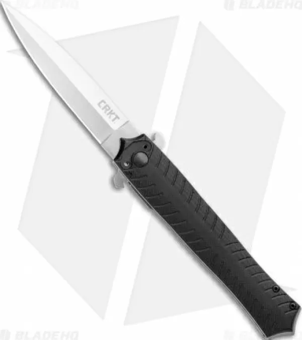Sale Cheap Crkt Xolotl Liner Lock Knife Black G-10 (3.64 Satin) 2265 Pocket Knives