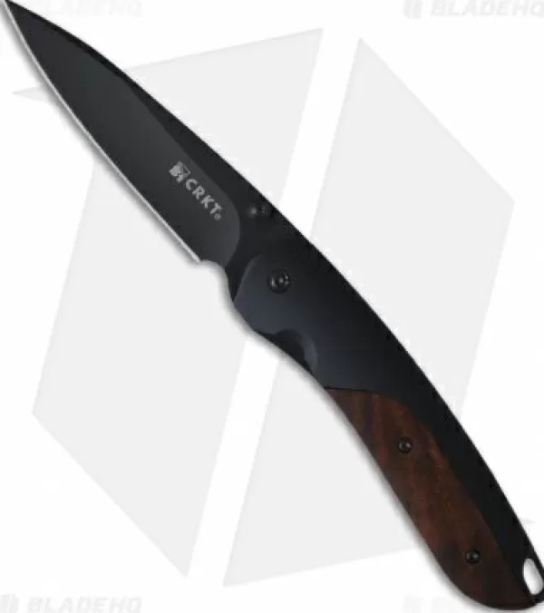 Sale Crazy Deals Crkt Delegate Edc Knife W/ Cocobolo Handle (3.125 Black Plain) 1055W Spring Assisted Knives