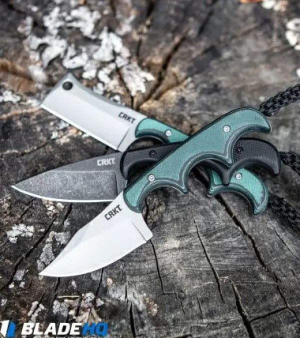 Hot Crazy Deals Crkt Folts Minimalist Drop Point Neck Knife Black G-10 (2 Black Sw) 2384K Fixed Blade Knives
