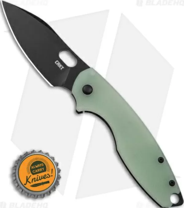 Fashion Crazy Deals Crkt Limited Release Pilar Iii Frame Lock Knife Jade G-10 (3 Black D2) Pocket Knives