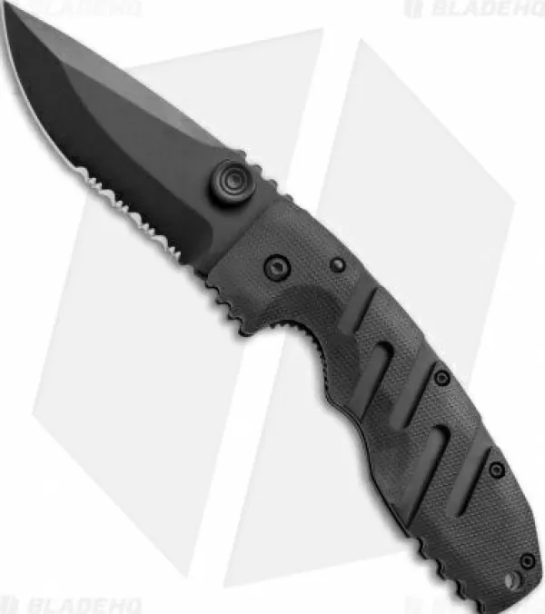 Fashion Crazy Deals Crkt Ryan Seven Liner Lock Knife Black (3.375 Black Serr) 6813K Pocket Knives
