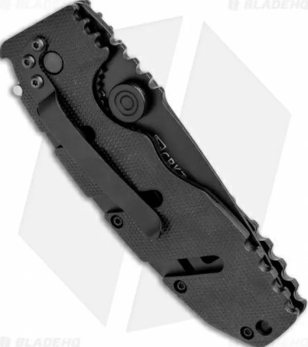 Fashion Crazy Deals Crkt Ryan Seven Liner Lock Knife Black (3.375 Black Serr) 6813K Pocket Knives