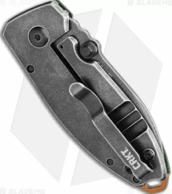 Best Discount Crkt Burnley Squid Frame Lock Knife Green Micarta (2.25 Smokewash D2) Pocket Knives