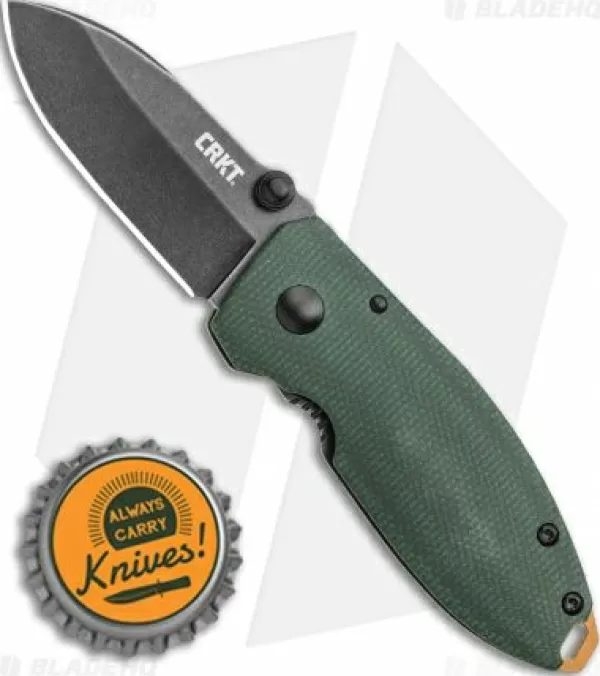 Best Discount Crkt Burnley Squid Frame Lock Knife Green Micarta (2.25 Smokewash D2) Pocket Knives