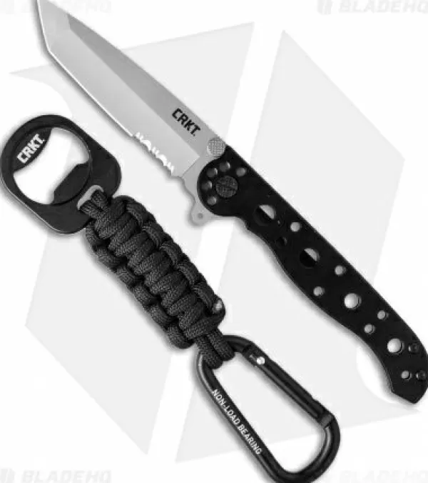 Cheap Discount Crkt Carson M16-10S Tanto Flipper Knife + Bottle Opener (3 Bead Blast Serr) Pocket Knives