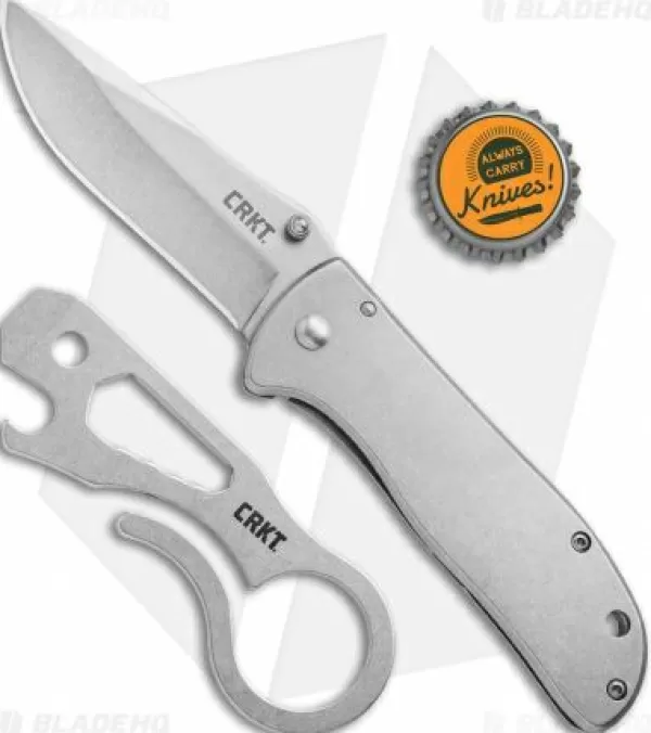 Cheap Discount Crkt Drifter Folding Knife & Viva Pocket Tool Combo Pack 6451S2C Pocket Knives