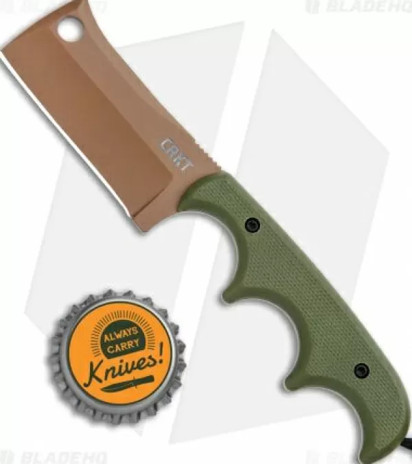 Fashion Discount Crkt Folts Desert Warrior Minimalist Cleaver Neck Knife (2.1 Copper D2) Fixed Blade Knives