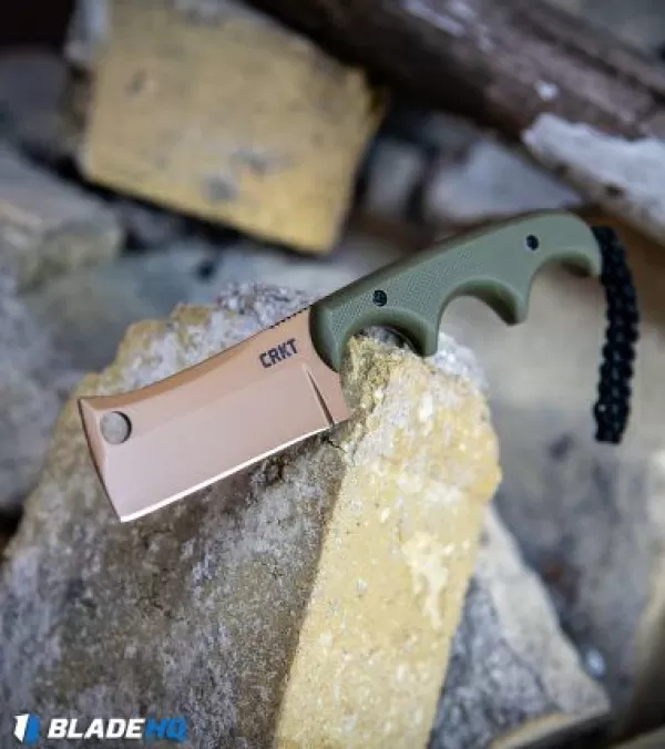 Fashion Discount Crkt Folts Desert Warrior Minimalist Cleaver Neck Knife (2.1 Copper D2) Fixed Blade Knives