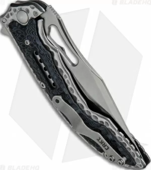Flash Sale Discount Crkt Ikoma Fossil Frame Lock Knife Black G-10 (3.96 Satin) 5473 Pocket Knives