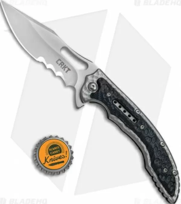 Flash Sale Discount Crkt Ikoma Fossil Frame Lock Knife Black G-10 (3.96 Satin) 5473 Pocket Knives