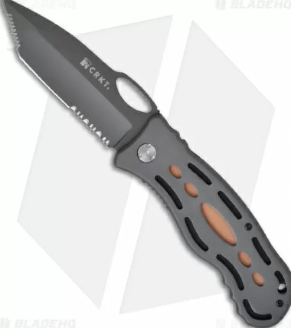 New Discount Crkt Lake Thunderbolt Liner Lock Knife (3.9 Gray Serr) 7133 Pocket Knives