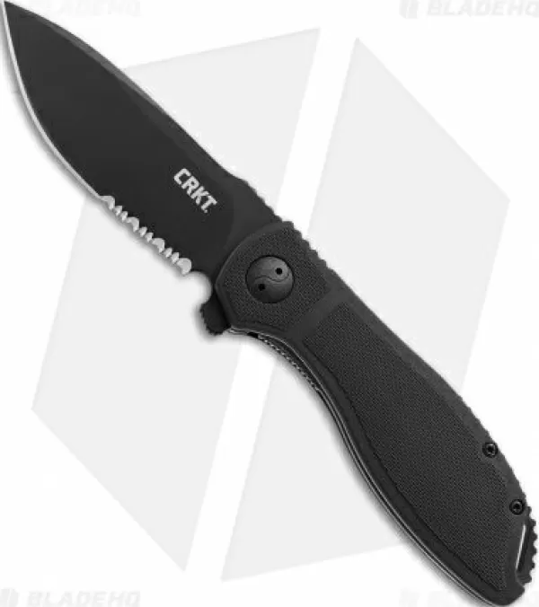 Discount Discount Crkt Prowess Drop Point Liner Lock Flipper Knife (3.36 Black Serr) K290Kks Tactical Knives