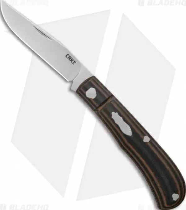 Best Sale Discount Crkt Rogers Venandi Slip Joint Knife Black/Brown G-10 (3.1 Bead Blast) Pocket Knives