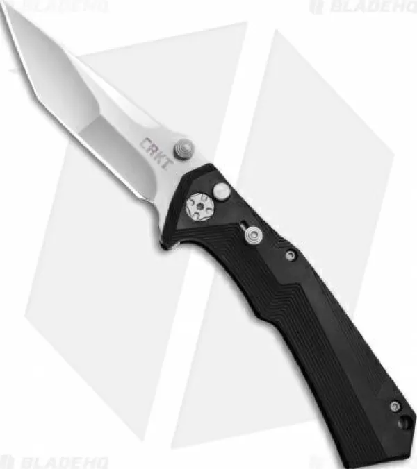 Cheap Discount Crkt Tighe Tac Two Tanto Automatic Knife Grn (3.25 Satin) 5235-Conv Automatic Knives