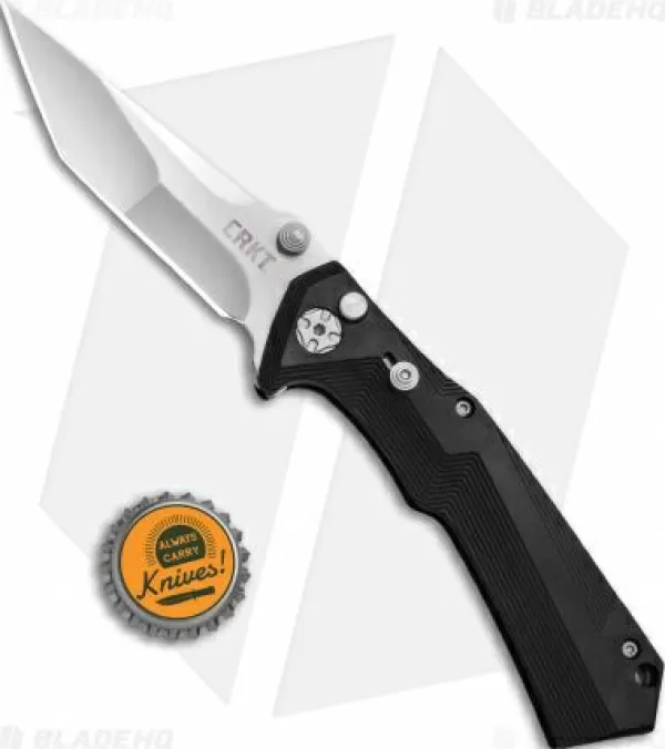 Cheap Discount Crkt Tighe Tac Two Tanto Automatic Knife Grn (3.25 Satin) 5235-Conv Automatic Knives