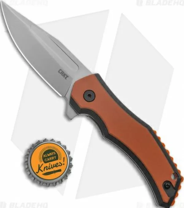 Flash Sale Discount Online Crkt Fawkes Spring Assisted Knife Brown/Orange G-10 (2.75 Bead Blast) Spring Assisted Knives