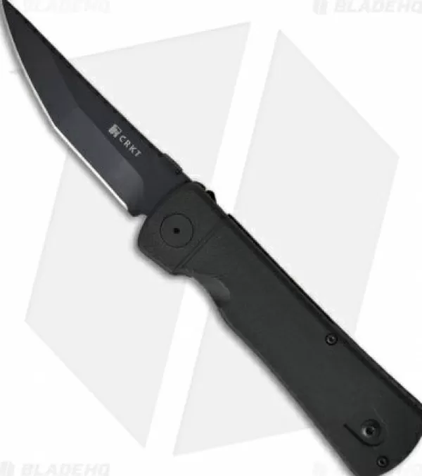 Outlet Discount Online Crkt Folding Hissatsu Liner Lock Knife (3.875 Black) 2903Q Pocket Knives