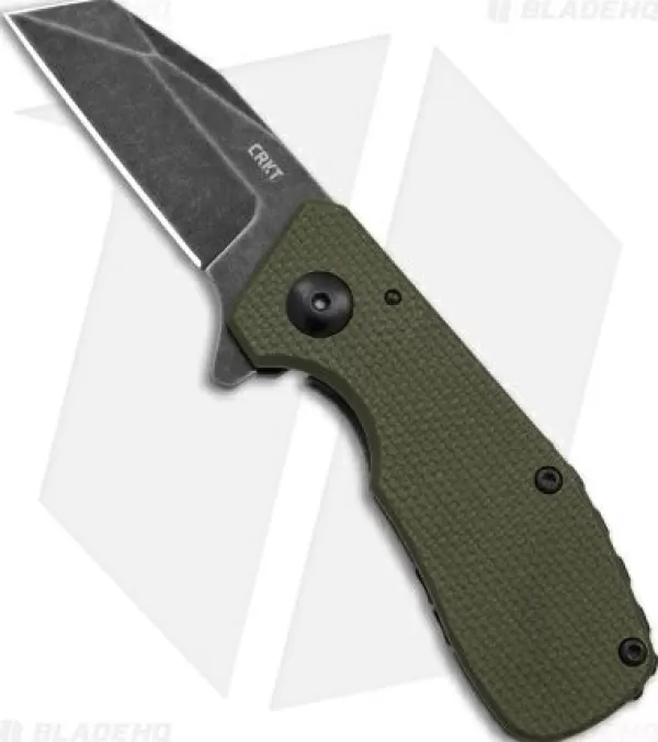 Best Discount Online Crkt Graham Razelcliffe Frame Lock Knife Od Green G-10 (2.4 Black Stonewash) Pocket Knives