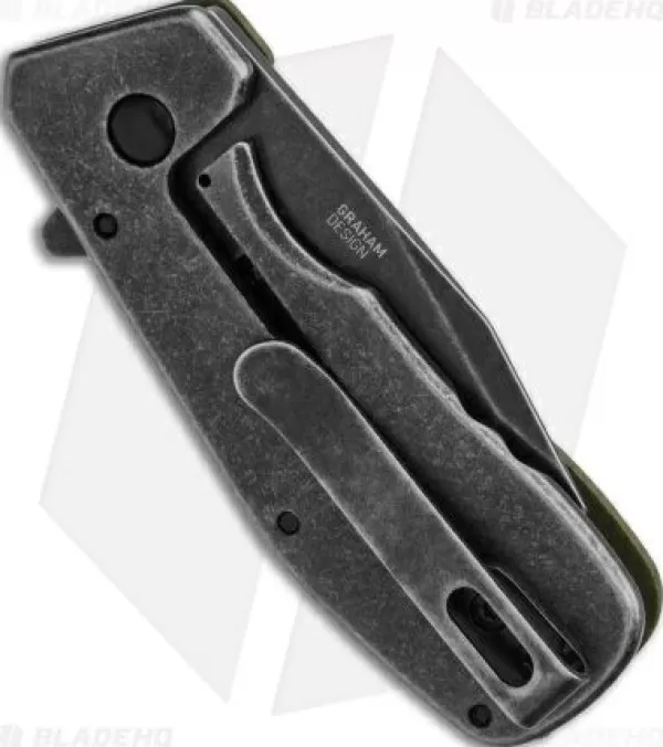 Best Discount Online Crkt Graham Razelcliffe Frame Lock Knife Od Green G-10 (2.4 Black Stonewash) Pocket Knives