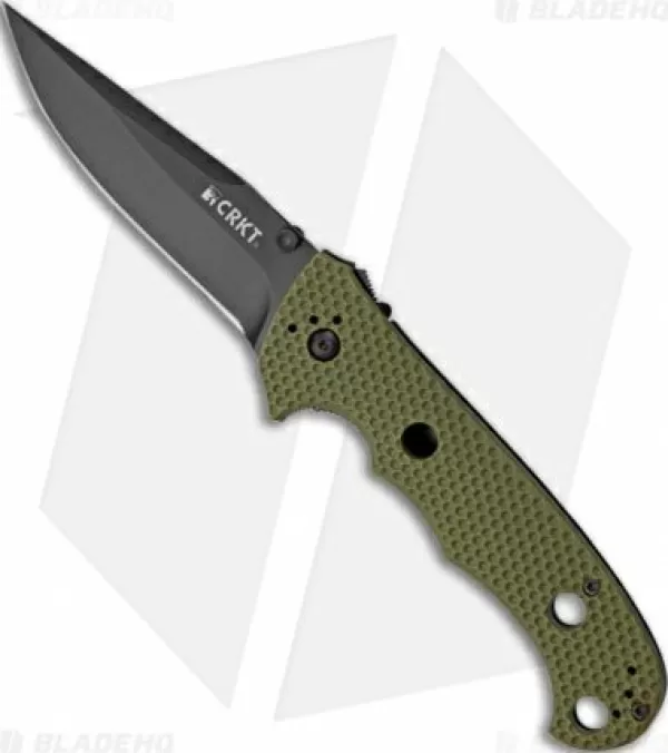 Best Sale Discount Online Crkt Hammond Cruiser Lawks Liner Lock Knife Od Green (3.75 Black) 7904Dkg Pocket Knives