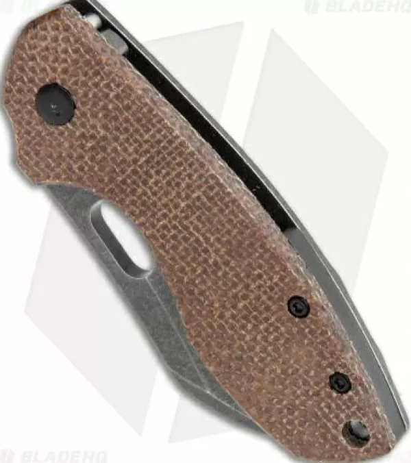 Fashion Exclusive Design Crkt Pilar Frame Lock Knife Brown Linen Micarta Bhq Exclusive (2.4 Smokewash) Pocket Knives