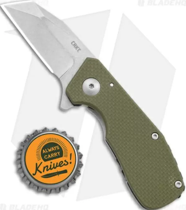 Best Sale Exclusive Design Crkt Razelcliffe Frame Lock Knife Od Green G-10 (2.4 Satin) Pocket Knives