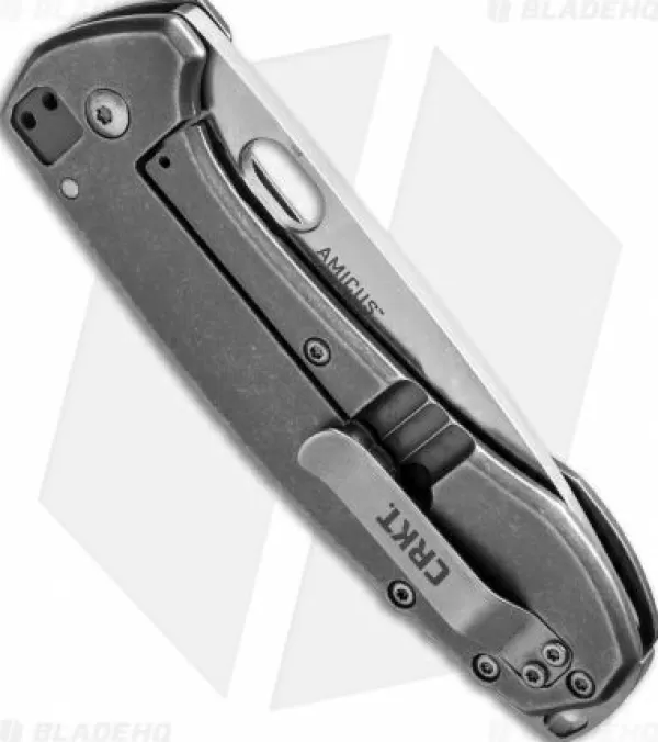 Clearance Exclusive Design Crkt Vox Amicus Frame Lock Knife Ss (3.375 Stonewash) 5445 Pocket Knives