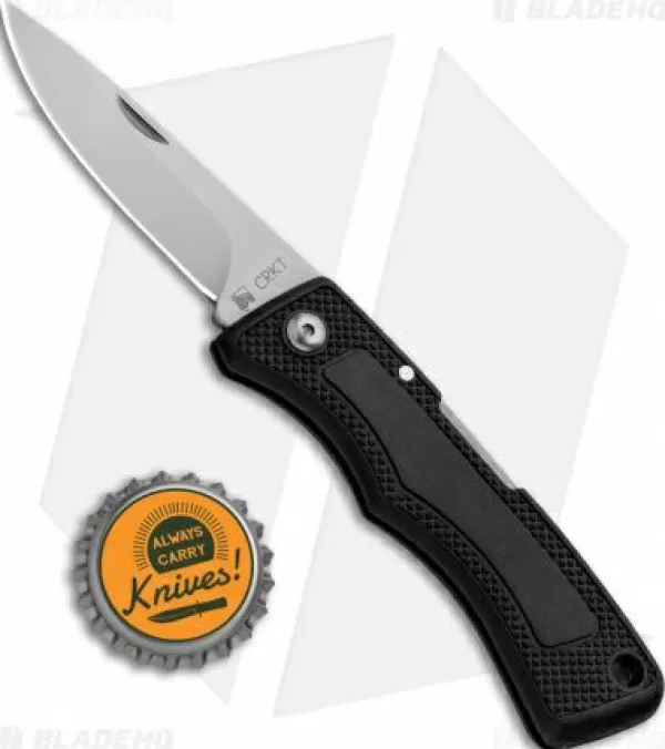 Best Exclusive Design Crkt Wrangler Lockback Knife Black Zytel (2.6 Bead Blast) 6401 Pocket Knives
