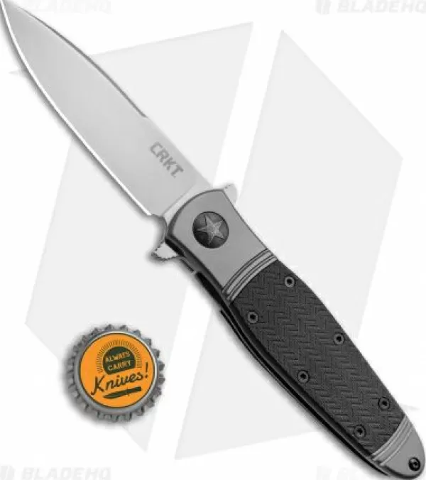 Fashion Featured Crkt Bombastic Frame Lock Knife Black Gfn (3.3 Satin) K340Kxp Pocket Knives