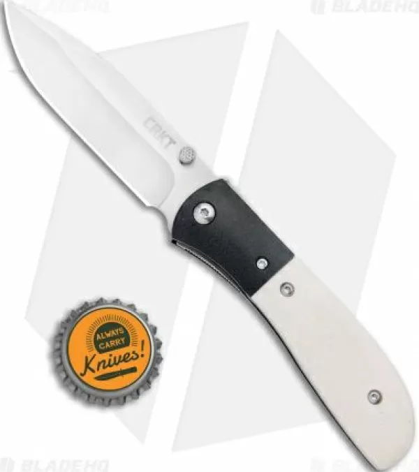 Discount Featured Crkt Carson M4-02 White Bone Spring Assisted Knife (3.25 Satin) Spring Assisted Knives