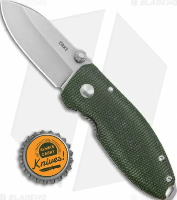 Flash Sale Featured Crkt Exclusive Burnley Squid Frame Lock Knife Green Micarta (2.25 Stonewash D2) Pocket Knives