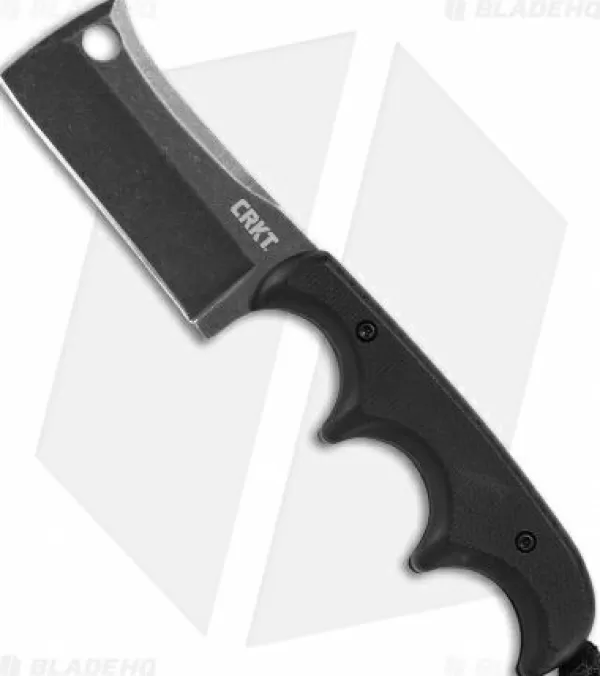 New Featured Crkt Folts Minimalist Cleaver Neck Knife Blackout (2.1 Black) 2383K Fixed Blade Knives