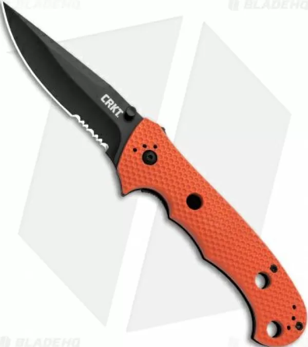 Best Featured Crkt Hammond Cruiser Lawks Liner Lock Knife Orange (3.75 Black Serr) 7914Orb Pocket Knives