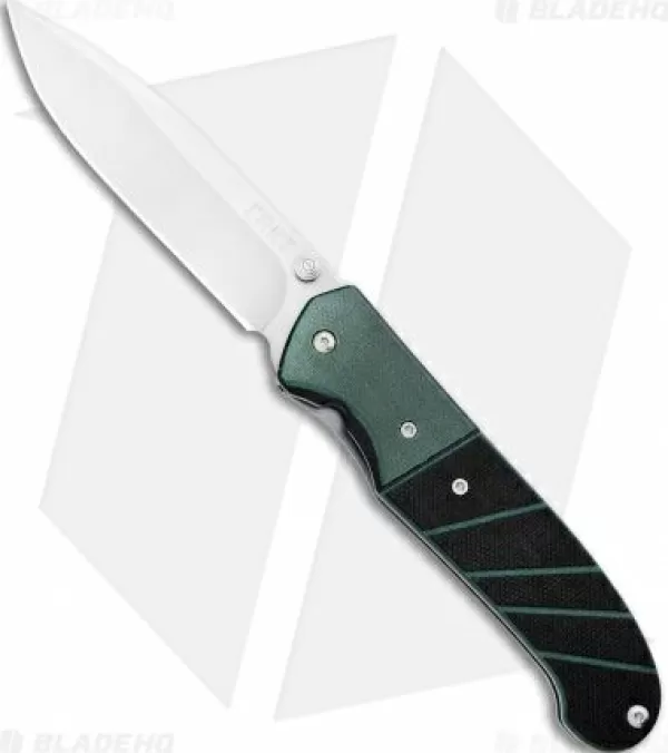 Online Featured Crkt Ignitor Spring Assisted Knife Black & Green G10 (3.38 Satin) 6850 Spring Assisted Knives