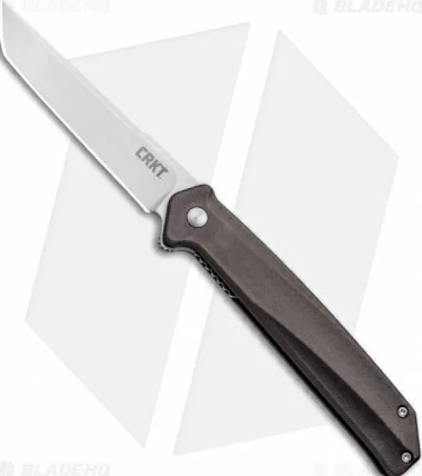 Store Featured Crkt Onion Helical Liner Lock Tanto Knife Aluminum (3.52 Satin) K500Gxp Pocket Knives