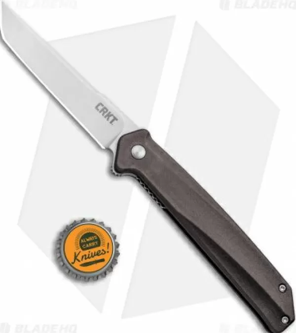 Store Featured Crkt Onion Helical Liner Lock Tanto Knife Aluminum (3.52 Satin) K500Gxp Pocket Knives