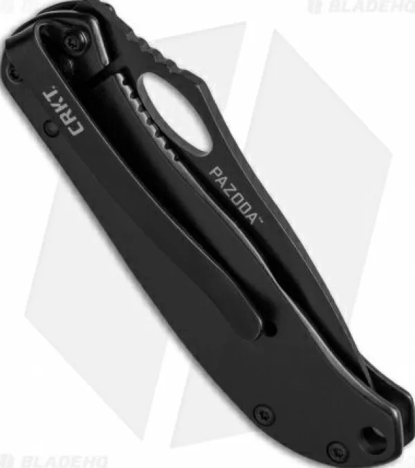 Best Sale Featured Crkt Pazoda Black Frame Lock Knife Ss (2.625 Black) 6480K Pocket Knives
