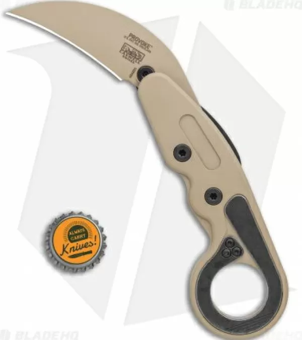 New Featured Crkt Provoke Kinematic Morphing Karambit Folding Knife (2.4 Desert Sand) Pocket Knives