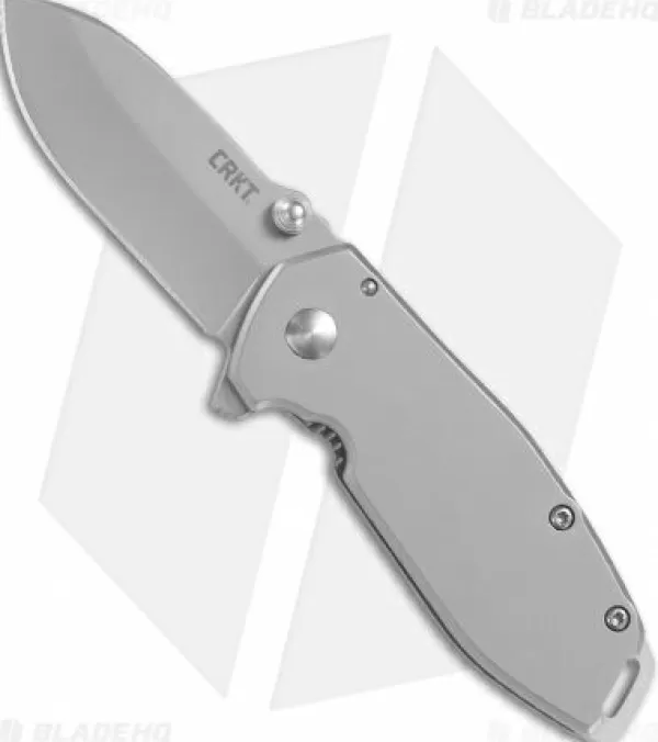 Sale Gift Selection Crkt Burnley Squid Flipper Assisted Opening Knife Silver (2.4 Bead Blast) Pocket Knives