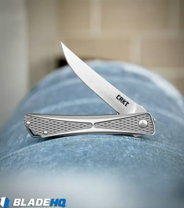 Store Gift Selection Crkt Crossbones Liner Lock Knife Aluminum (3.5 Satin) 7530 Pocket Knives