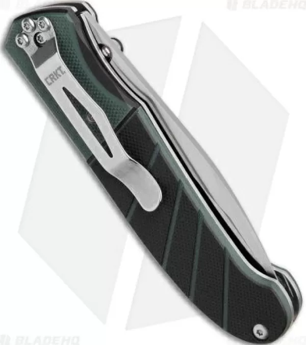 Best Gift Selection Crkt Ignitor Spring Assisted Knife Black & Green G-10 (3.38 Satin Serr) 6855 Spring Assisted Knives
