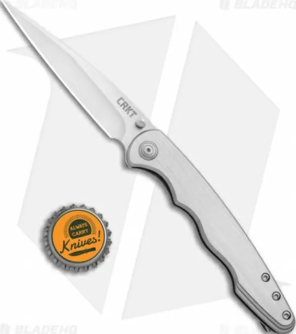 Store Gift Selection Crkt Lerch Flat Out Outburst Assisted Knife Stainless Steel (3.57 Satin) 7016 Spring Assisted Knives
