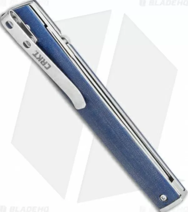 Outlet High Quality Crkt Ceo Liner Lock Knife Blue Linen Micarta (3.1 Satin S35Vn) Bhq Exclusive Pocket Knives
