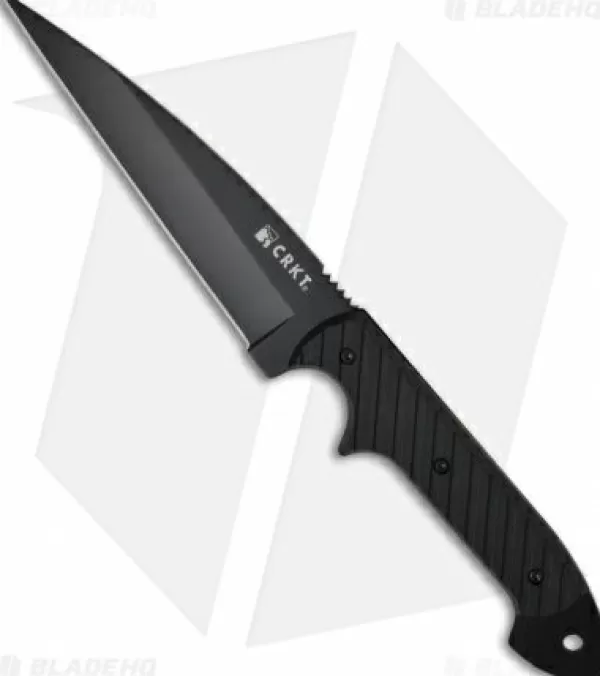 New High Quality Crkt Crawford/Kasper Dragon Fixed Blade Knife Black G-10 (4.5 Black) Pocket Knives