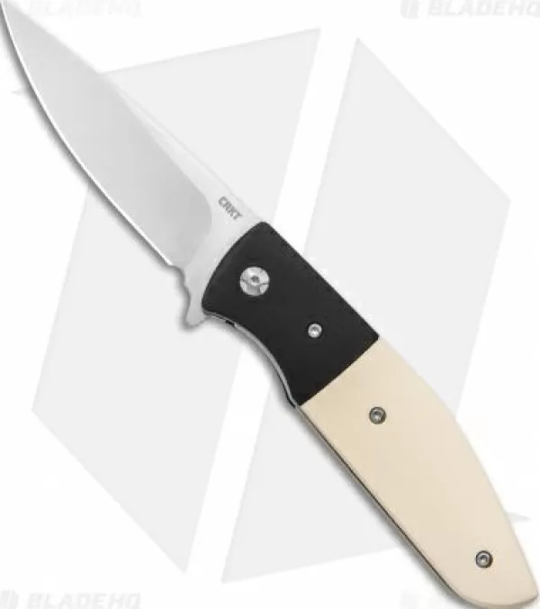 New High Quality Crkt Curfew Spring Assisted Knife White Fiber/Black Aluminum (3.1 Satin) Spring Assisted Knives